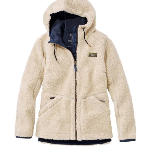 L.L. Bean Jackets & Blazers - NEW L.L. Bean Women's Mountain Pile Fleece Hoodie in Natural Size M#2245